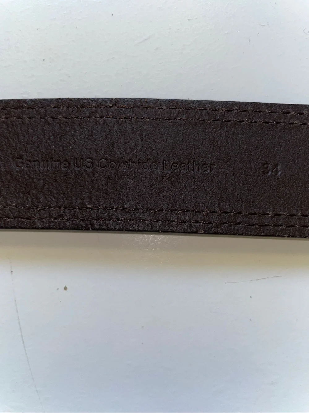 Chestnut Brown Leather Belt Heritage Workwear Sz 34 USA Utility Rugged Carhartt